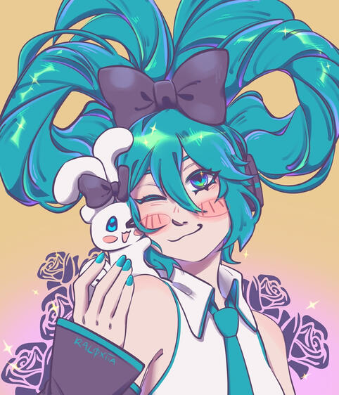 Cinnamiku Fanart Hatsune Miku x Cinnamon